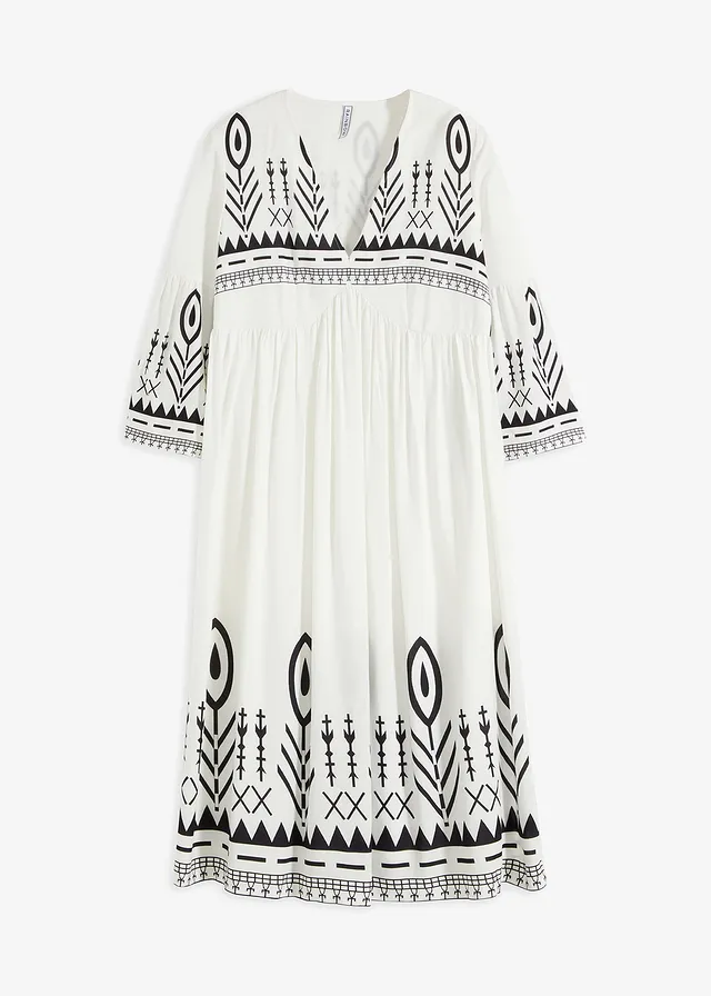 Midi jurk van soepele viscose