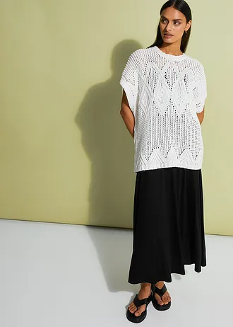 Rochie midi cu broderie • negru • magazin bonprix