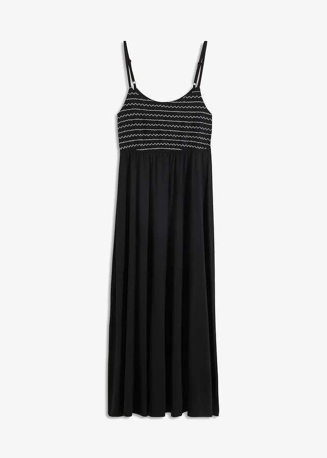 Midi jurk met borduursel
