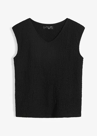 Top z lehkého krepu, barva: černá