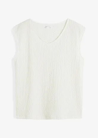 Top z lehkého krepu • přírodní bílá • bonprix obchod