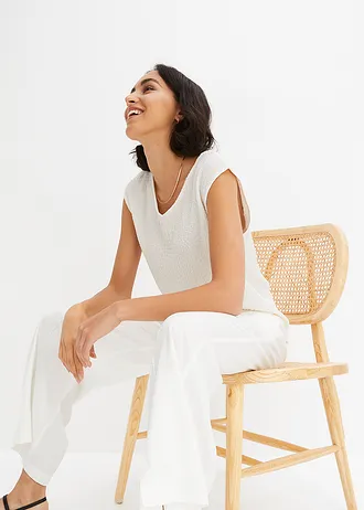 Top z lehkého krepu • přírodní bílá • bonprix obchod