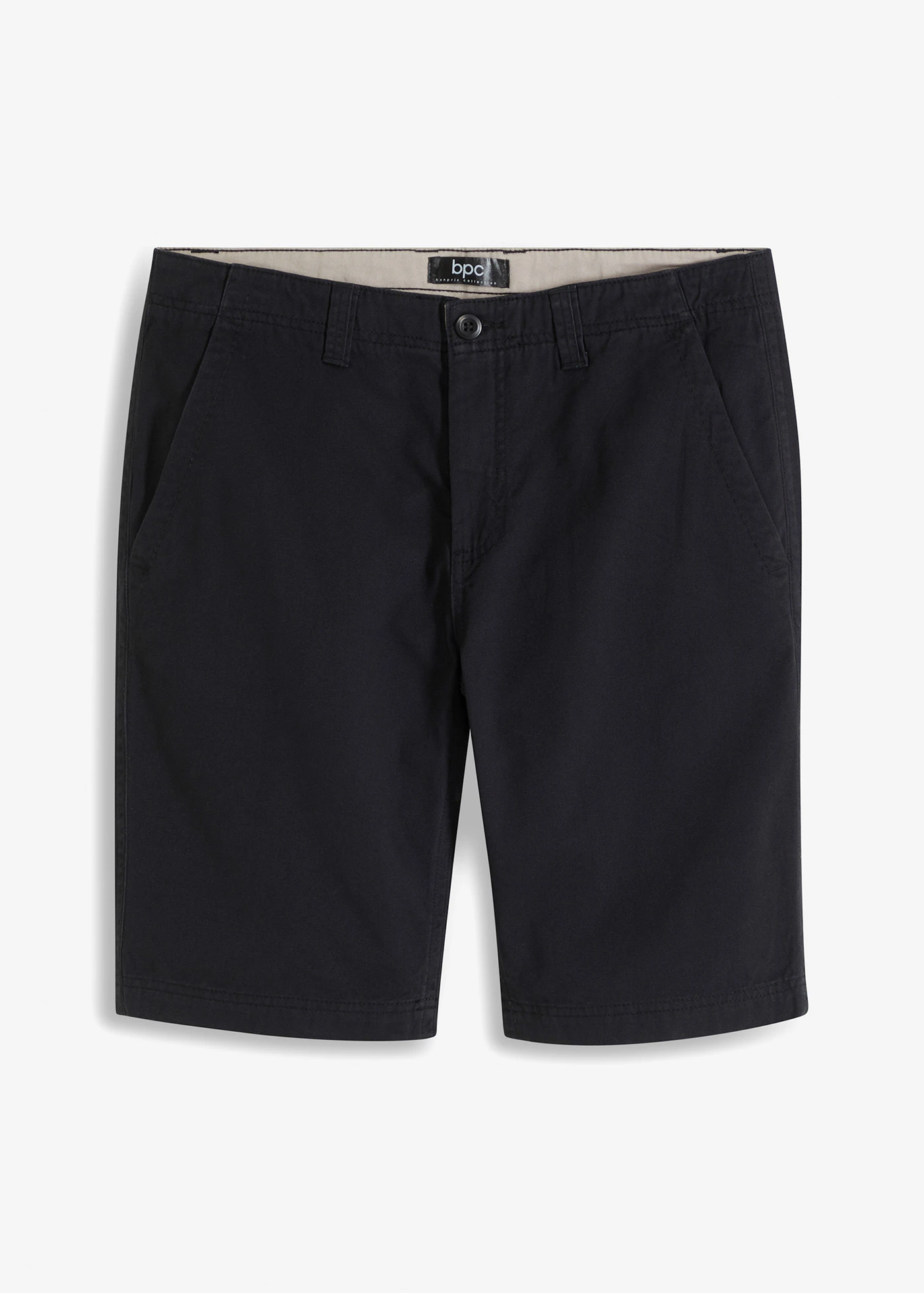 Chino bermudy z čisté bavlny, Regular Fit • černá • bonprix obchod