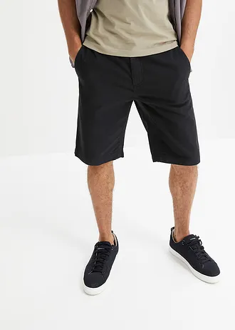 Bermuda chino 100% coton, regular, Couleur: noir
