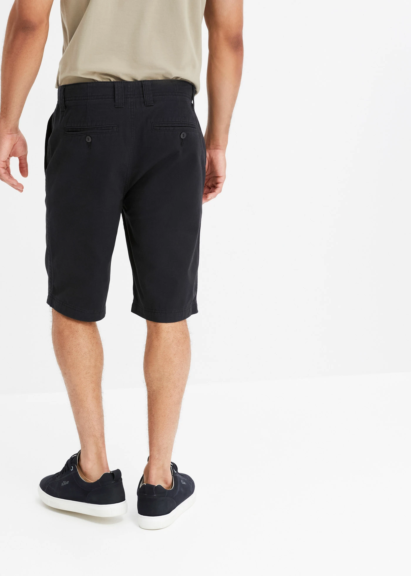 Chino bermudy z čisté bavlny, Regular Fit • černá • bonprix obchod