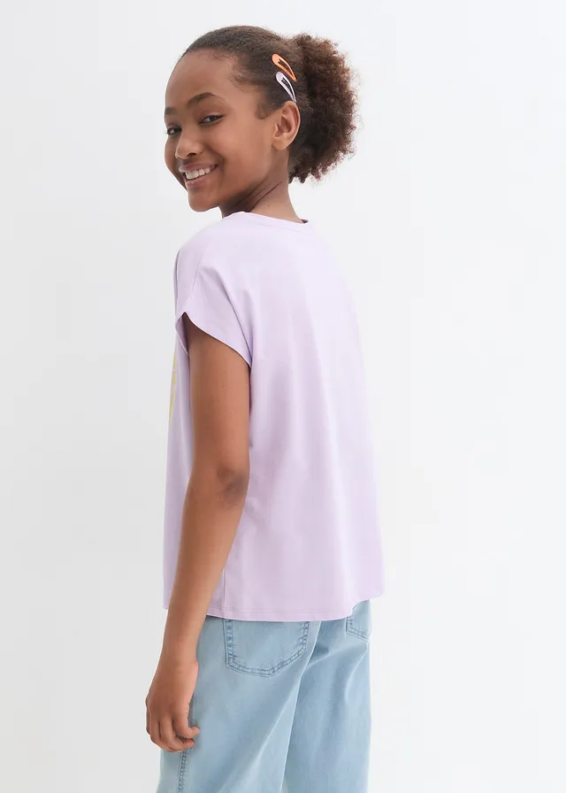 Meisjes Disney shirt Stitch, Kleur: lila