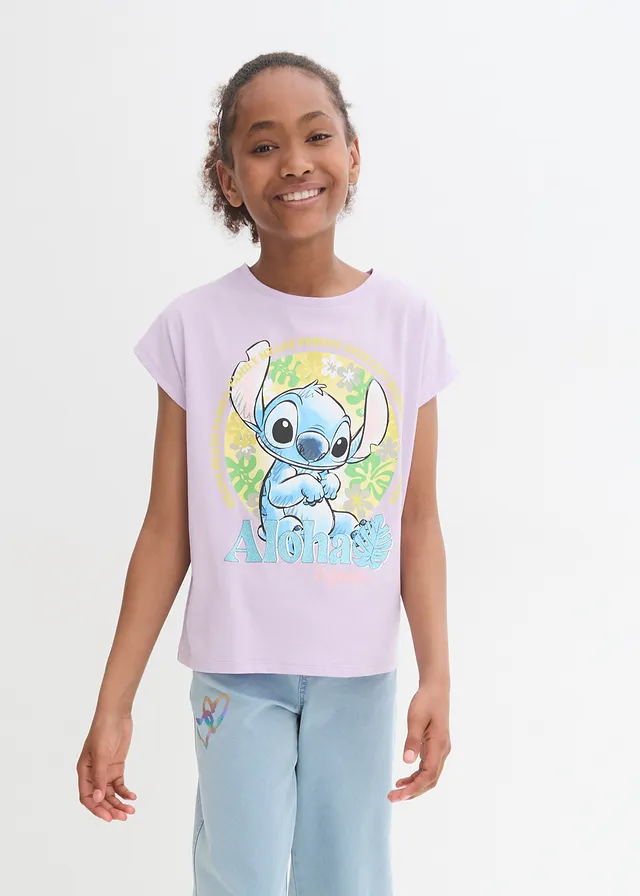Meisjes Disney shirt Stitch, Kleur: lila