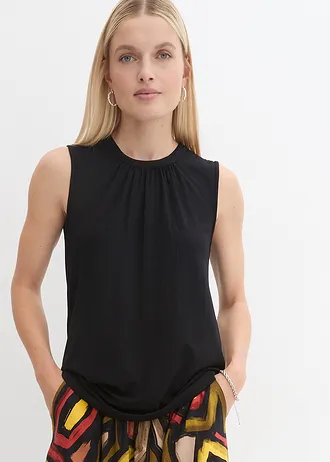 Jersey blousetop • zwart • bonprix online shop