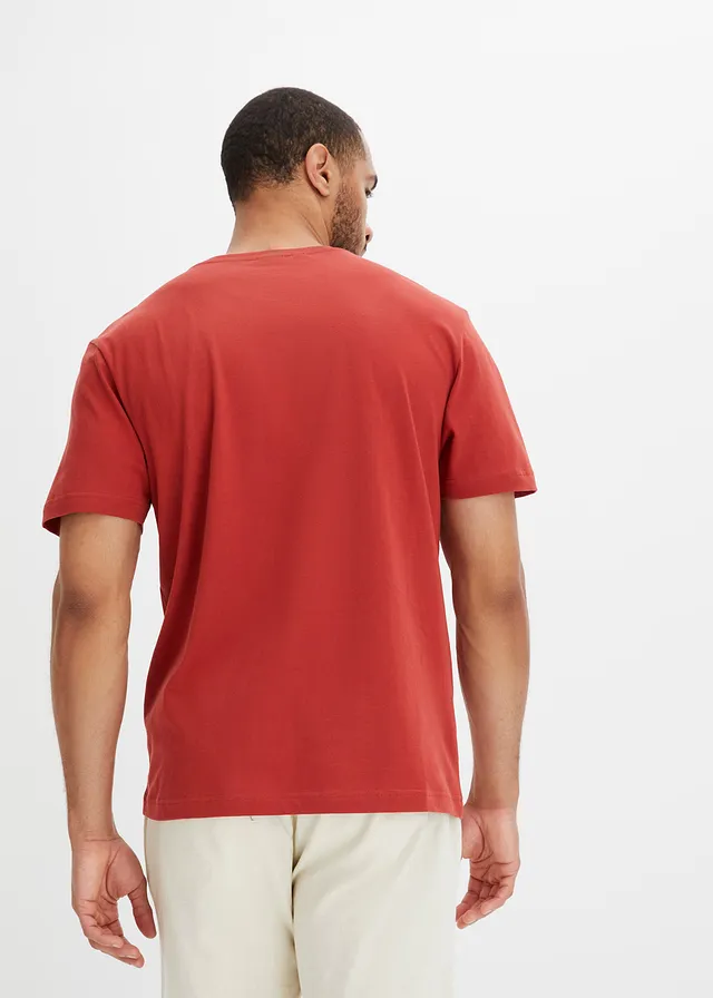 T-shirt van biologisch katoen • roestoranje-nougat-beige • product-page.page-title-suffix