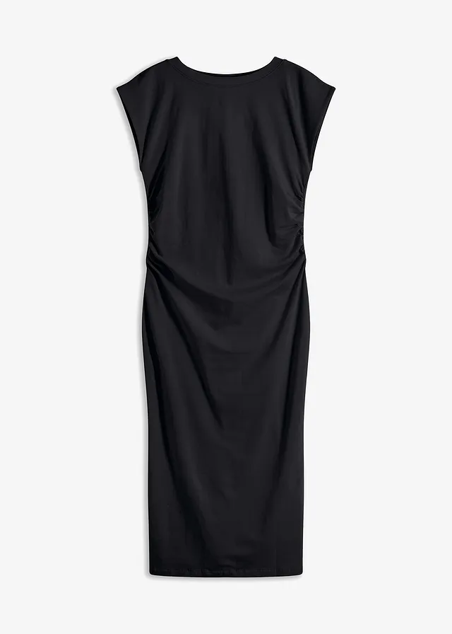 Rochie din jerse de bumbac cu stretch
