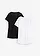 Lot de 2 T-shirts de grossesse et d’allaitement, Couleur: blanc + noir
