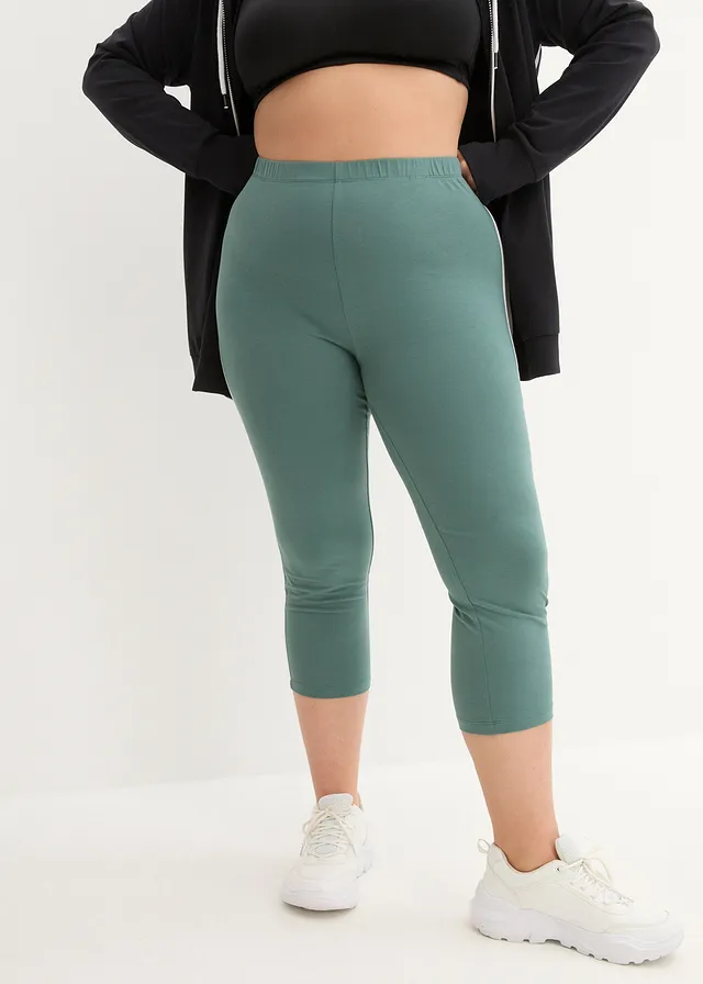 3/4 sportlegging, Kleur: grijsgroen