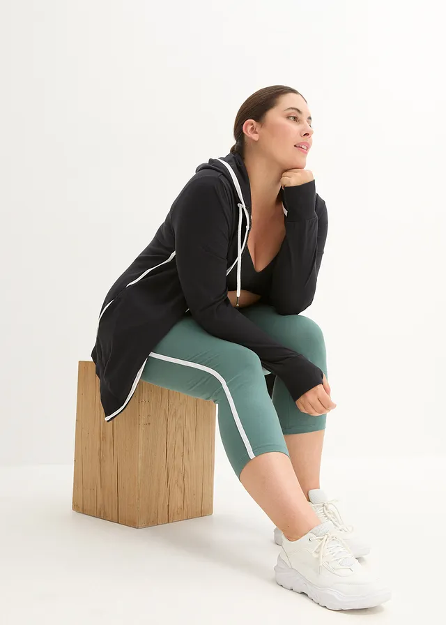 3/4 sportlegging, Kleur: grijsgroen