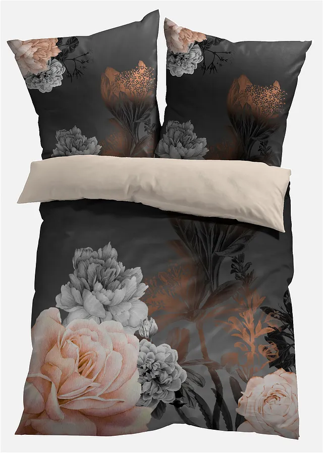 Lenjerie de pat reversibilă, deisgn floral