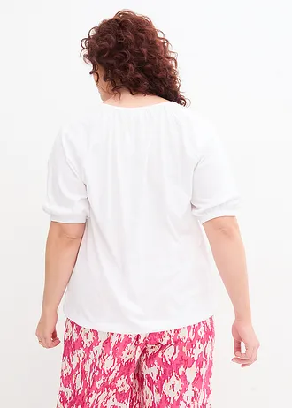 Shirt van biologisch katoen, korte mouw, Kleur: wit