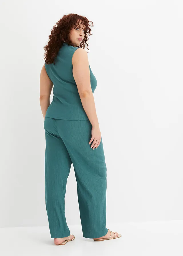 Ensemble en jersey, Couleur: vert mat