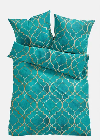 Lenjerie de pat din linou • turcoaz • magazin bonprix