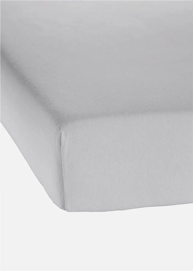 Napínací prostěradlo z biberu • světle šedá • bonprix obchod