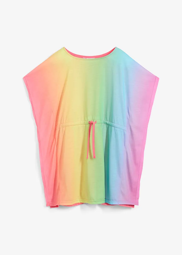 Meisjes tuniekjurk, Kleur: roze-donkergeel-grasgroen-lichtlimoen-lichtblauw-lilapink