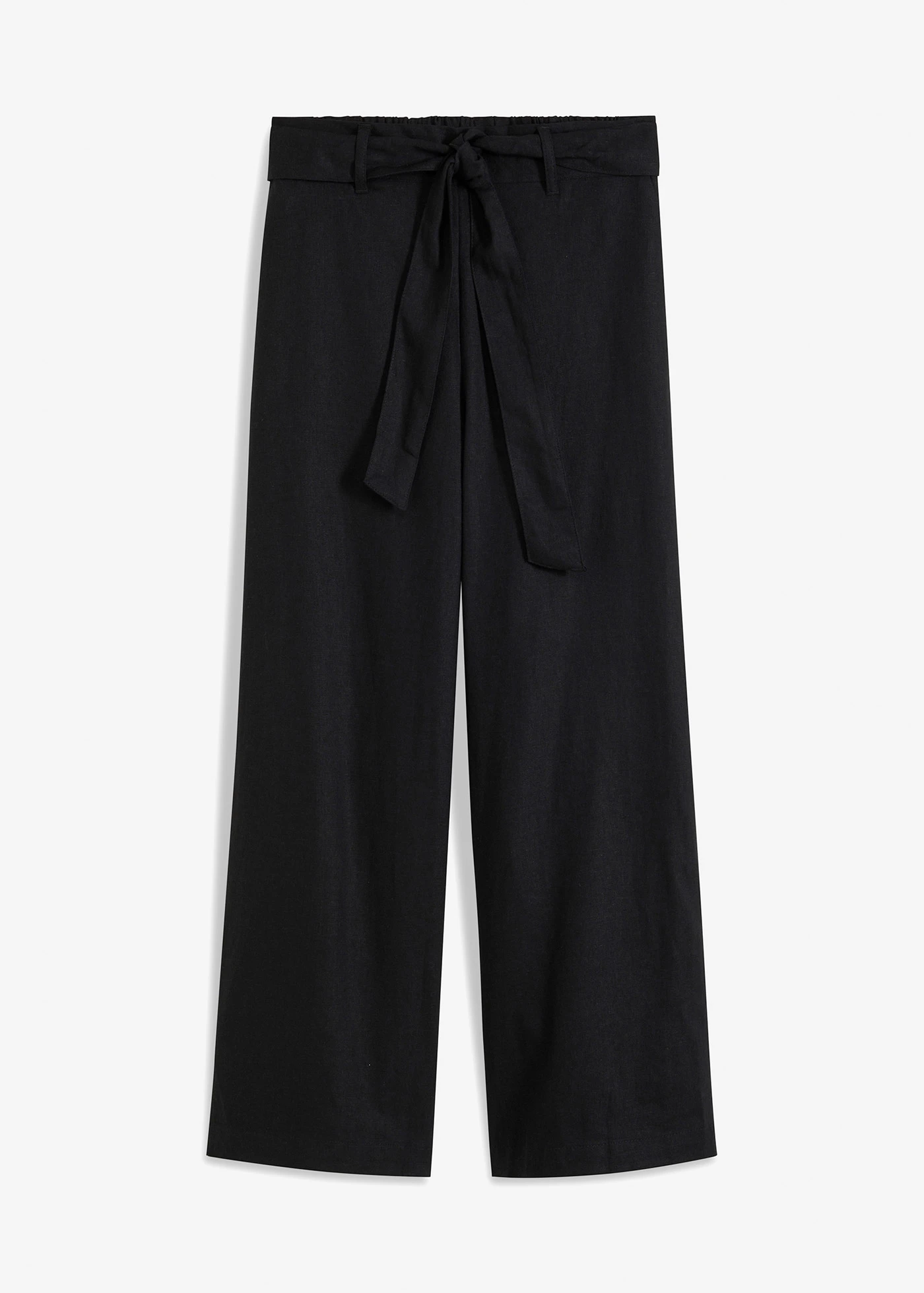 Culotte van een luchtige linnenmix • zwart • bonprix online shop