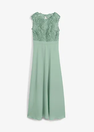 Maxi jurk met kant • pastelgroen • bonprix online shop