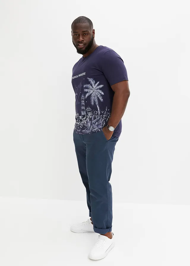 T-shirt 100% coton, Couleur: bleu foncé