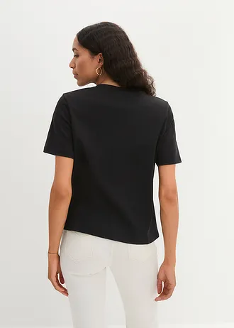 T-shirt en coton • noir • Boutique bonprix