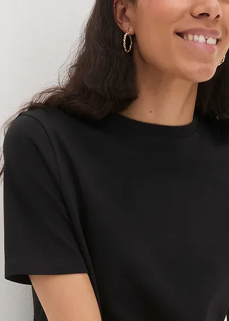 T-shirt en coton • noir • Boutique bonprix