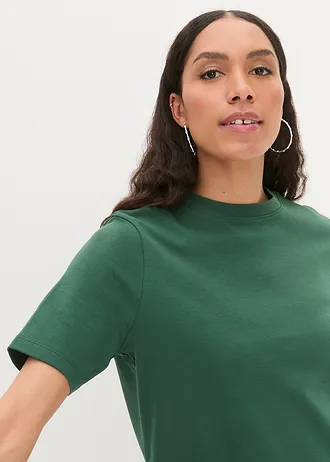 T-shirt en coton • vert foncé • Boutique bonprix