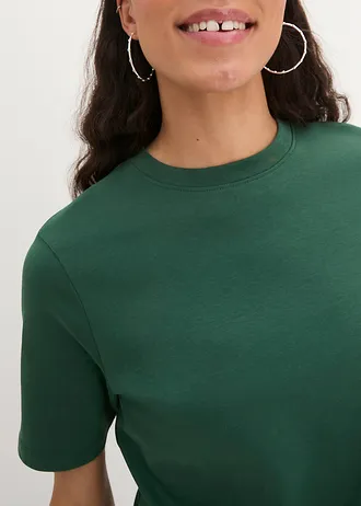 T-shirt en coton • vert foncé • Boutique bonprix