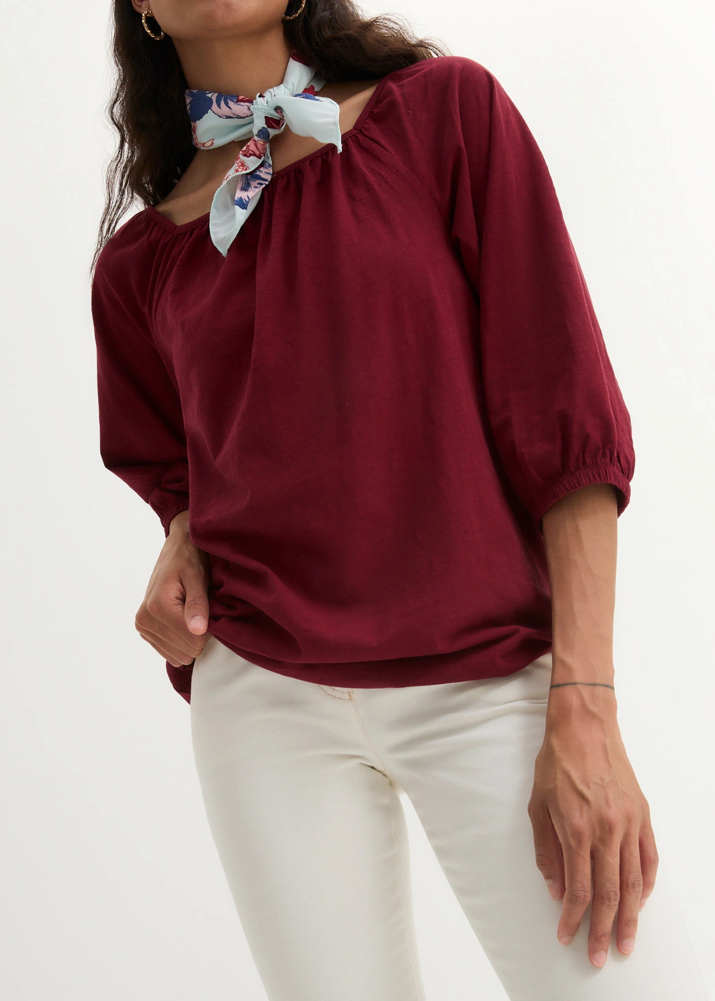 Úpletová halenka z čisté organické bavlny • granátové jablko • bonprix obchod