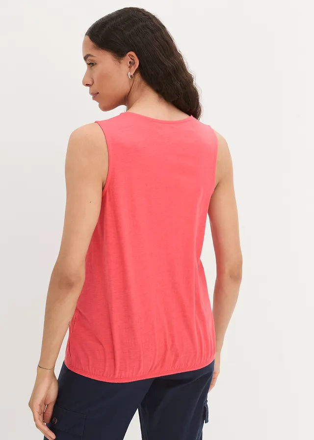 Top en coton style cache-cœur à base élastiquée • capucine • product-page.page-title-suffix
