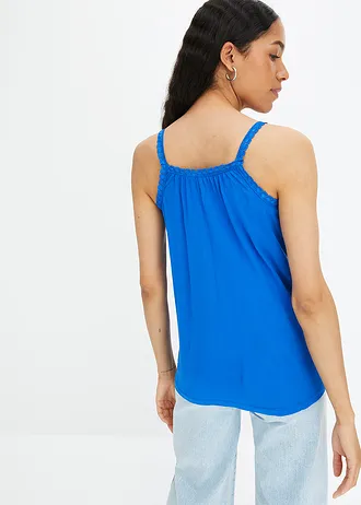 Top ze splývavé viskózy • modrá • bonprix obchod