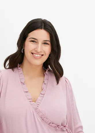 Wikkelblouse • roze plus size • bonprix online shop