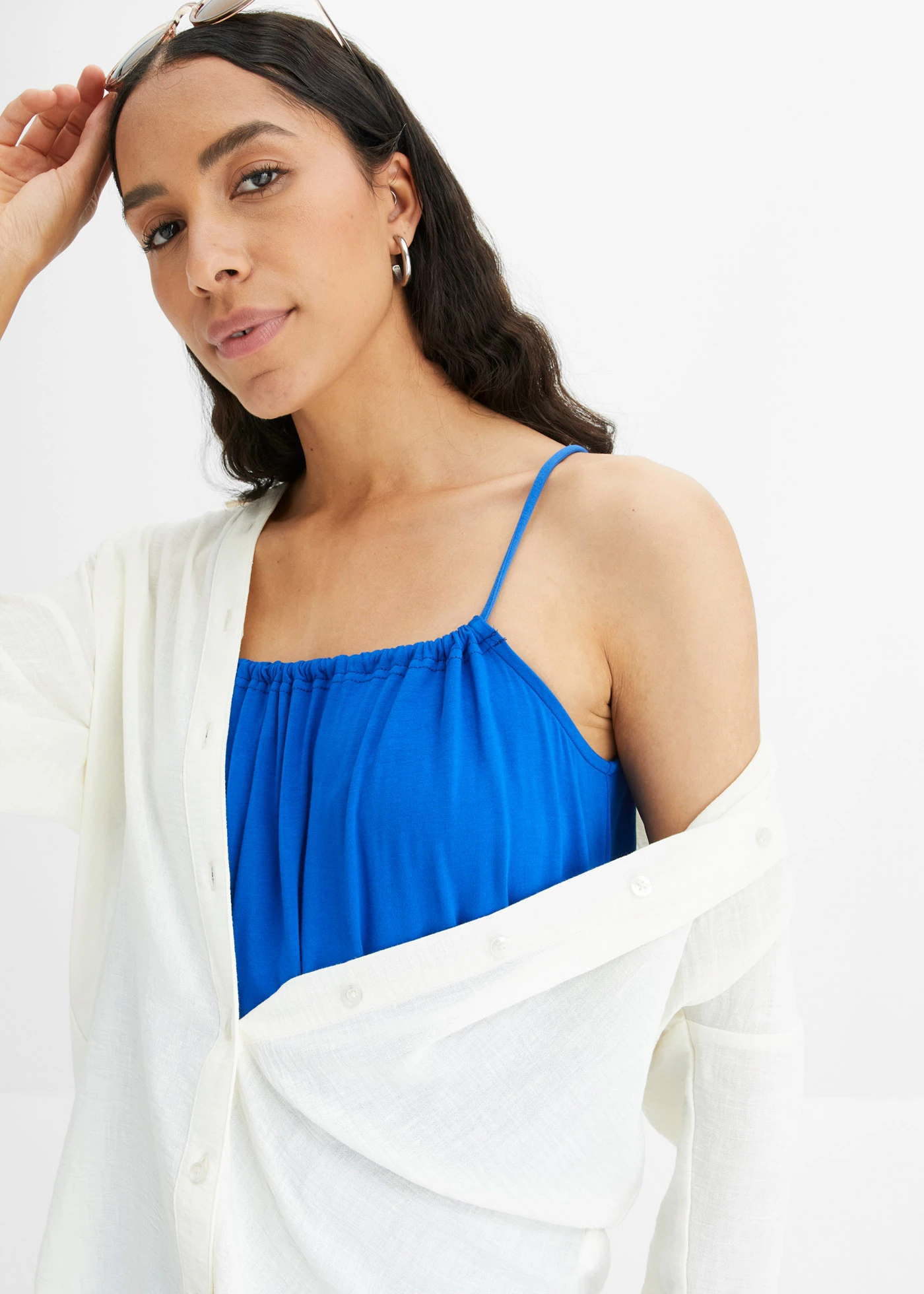 Robe fluide en jersey viscose extensible • bleu arctique • Boutique bonprix