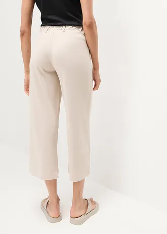 Jupe-culotte à poches et taille élastiquée • mastic • Boutique bonprix