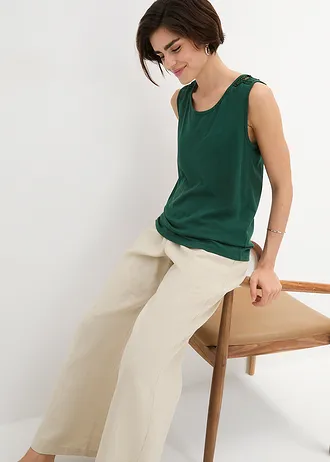 Top s krajkou • tmavě zelená • bonprix obchod