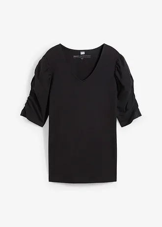 Tričko s nabíranými rukávy