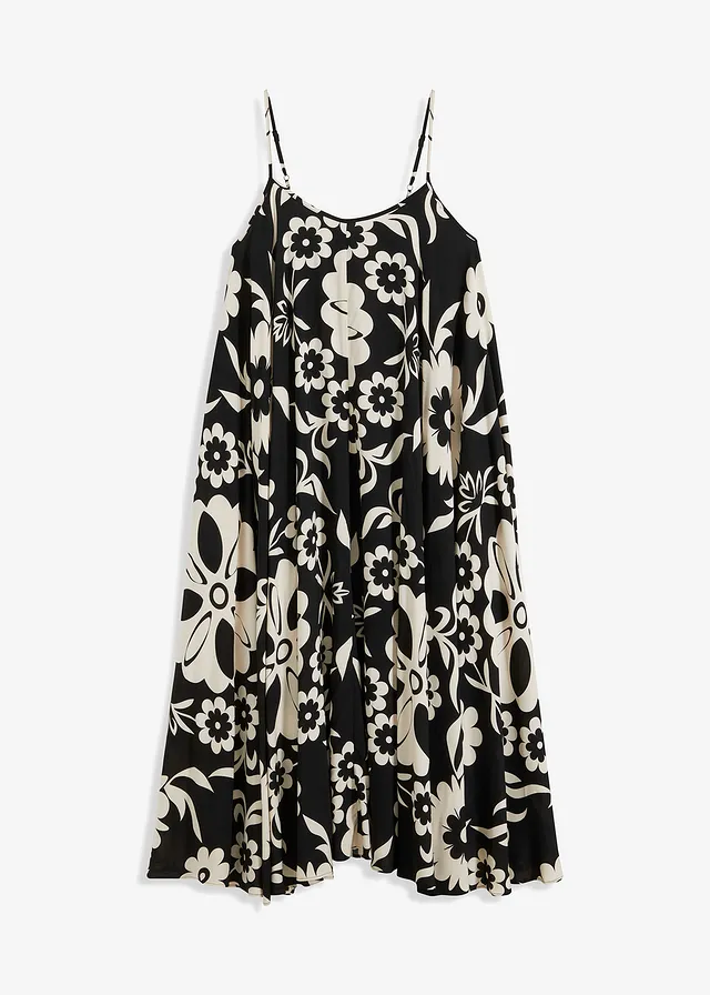 Rochie largă cu bretele din viscoză fluidă