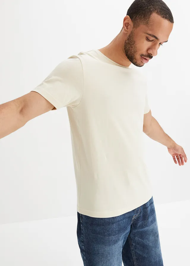 T-shirt (set van 5), Kleur: lichtrietgroen+grijsgroen+wit+zwart+lichtsand