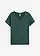 T-shirt met knoopsluiting, Kleur: mat groen