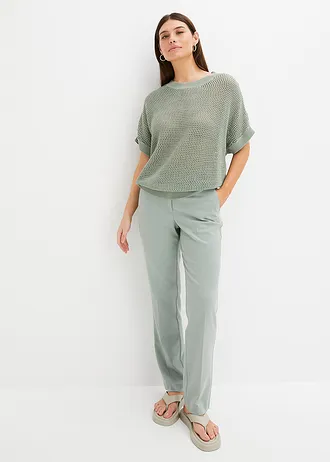 Oversized trui, Kleur: rookgroen