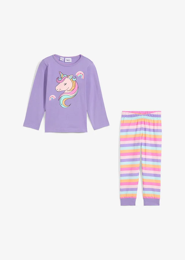 Pyjama en coton doux (ens. 2 pces) • rose pâle/parme/abricot/rose flamant/menthe rayé • product-page.page-title-suffix