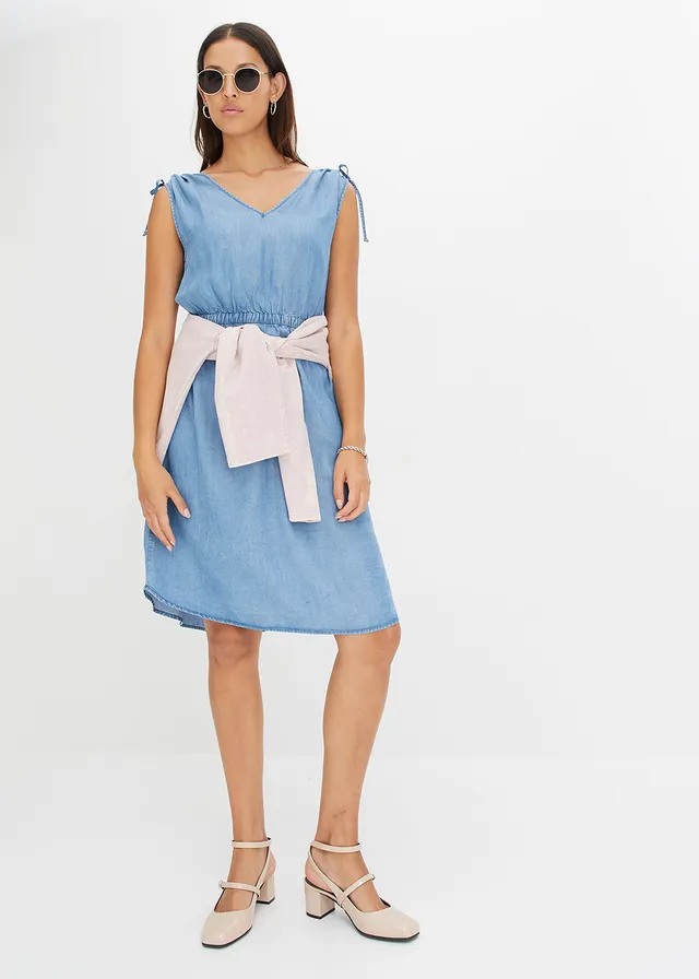 Robe en Lyocell lisse • bleu stone • product-page.page-title-suffix