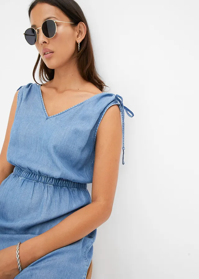 Robe en Lyocell lisse • bleu stone • product-page.page-title-suffix