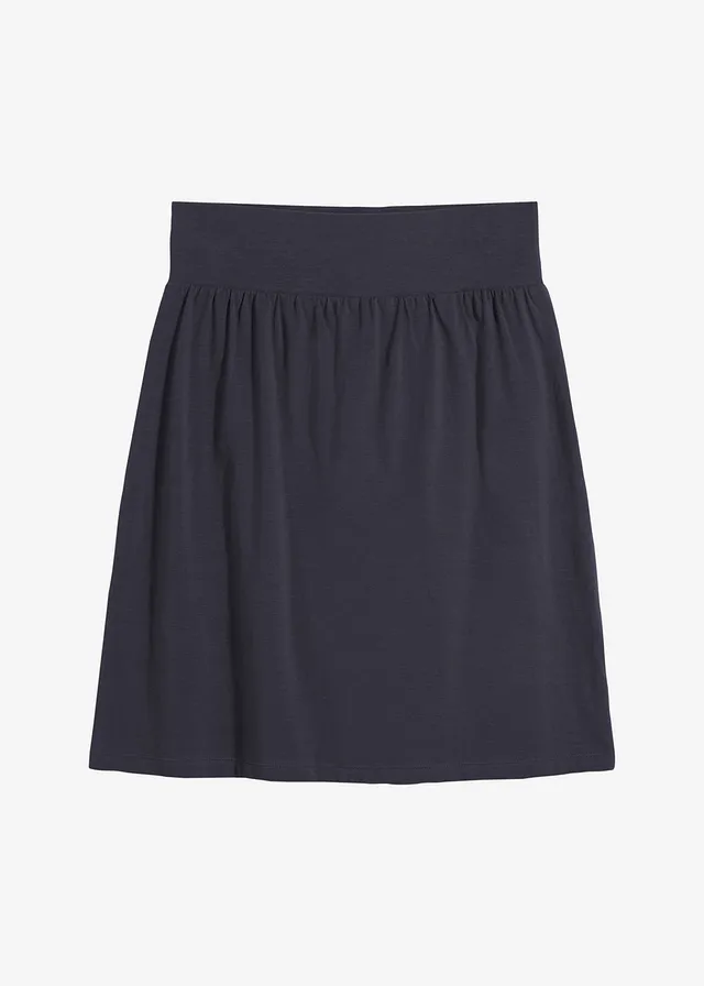 Fustă cu colanți scurți integrați, din amestec elastic de bumbac