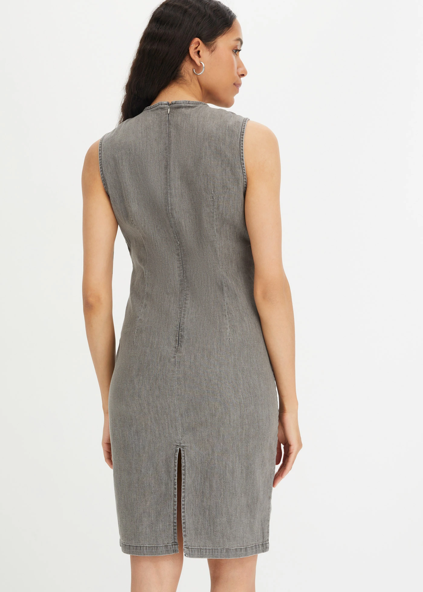 Robe midi en jean • gris denim • Boutique bonprix