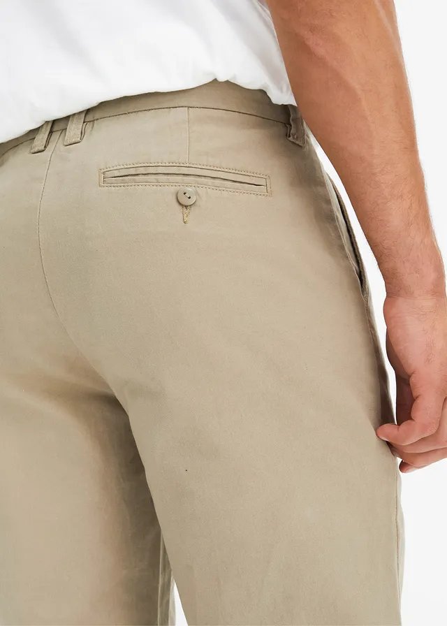 Regular fit chino van puur katoen, straight • new kaki • product-page.page-title-suffix