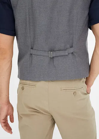 Tiroler gilet in wollen look • grijs gemêleerd-donkergroen • bonprix online shop