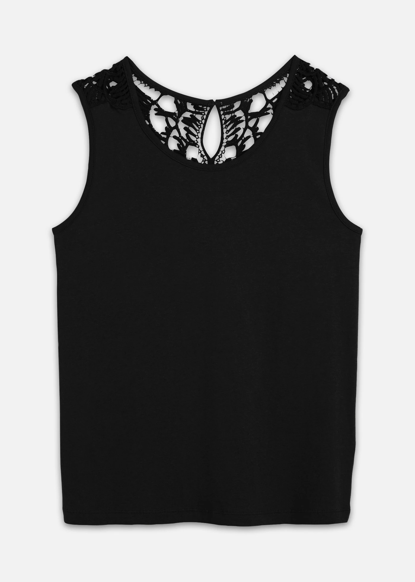 Top cu dantelă • negru • magazin bonprix
